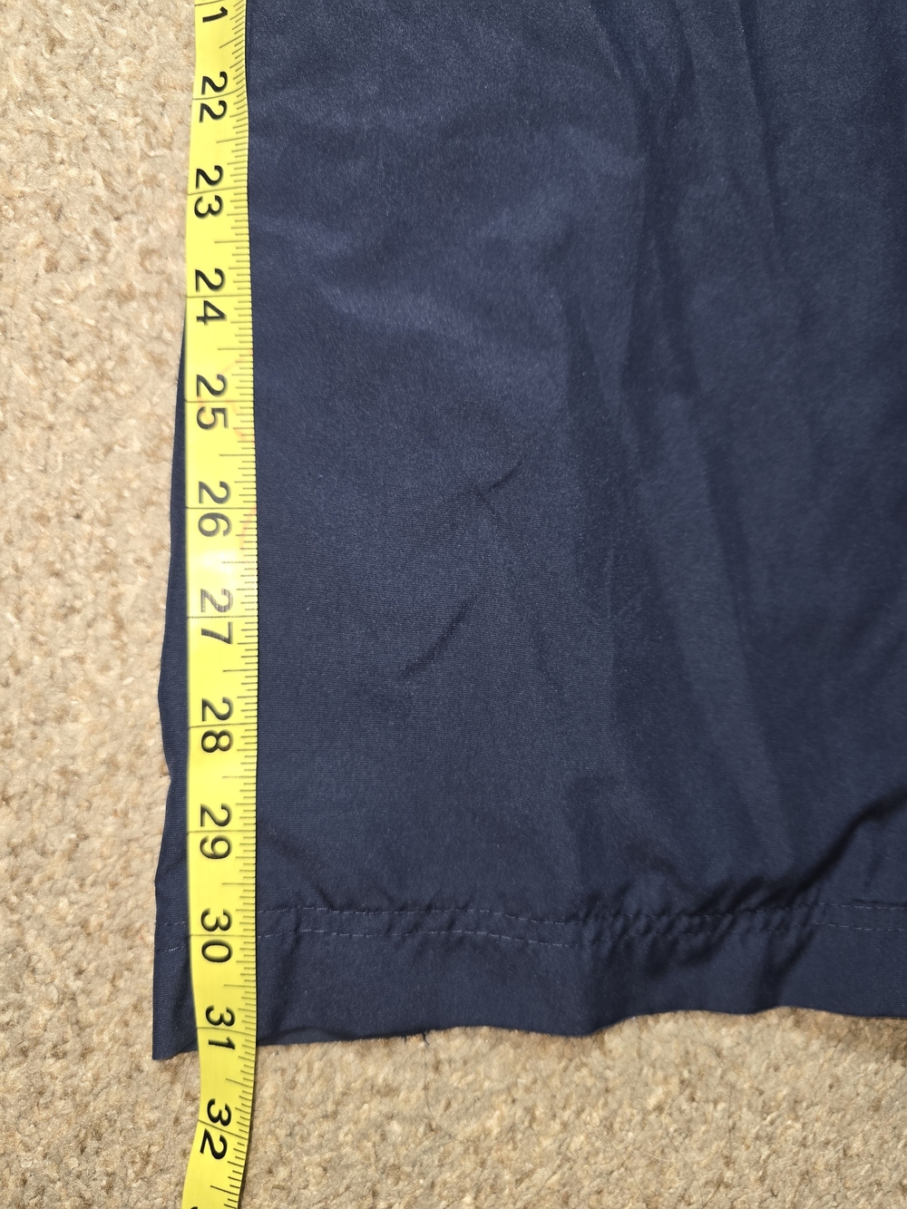 Y2K Nike Men’s Navy Baggy Windbreaker Track Pants with White Piping Size Medium - Picture 7 of 8